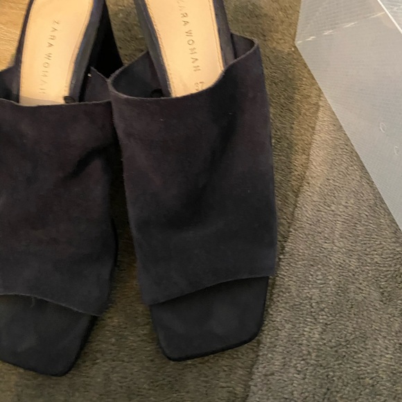 Zara suede blue mules - Picture 2 of 10
